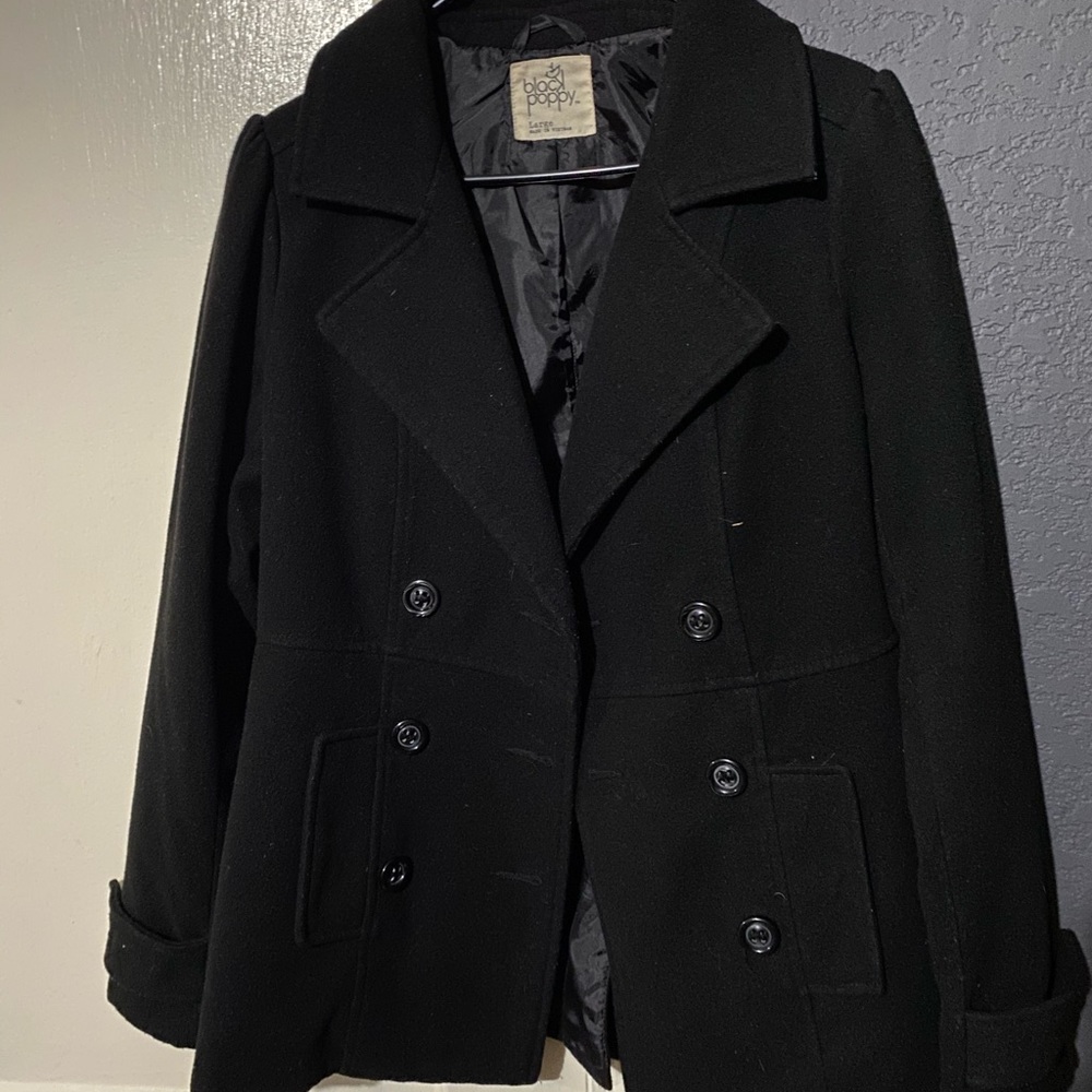 Black pea coat